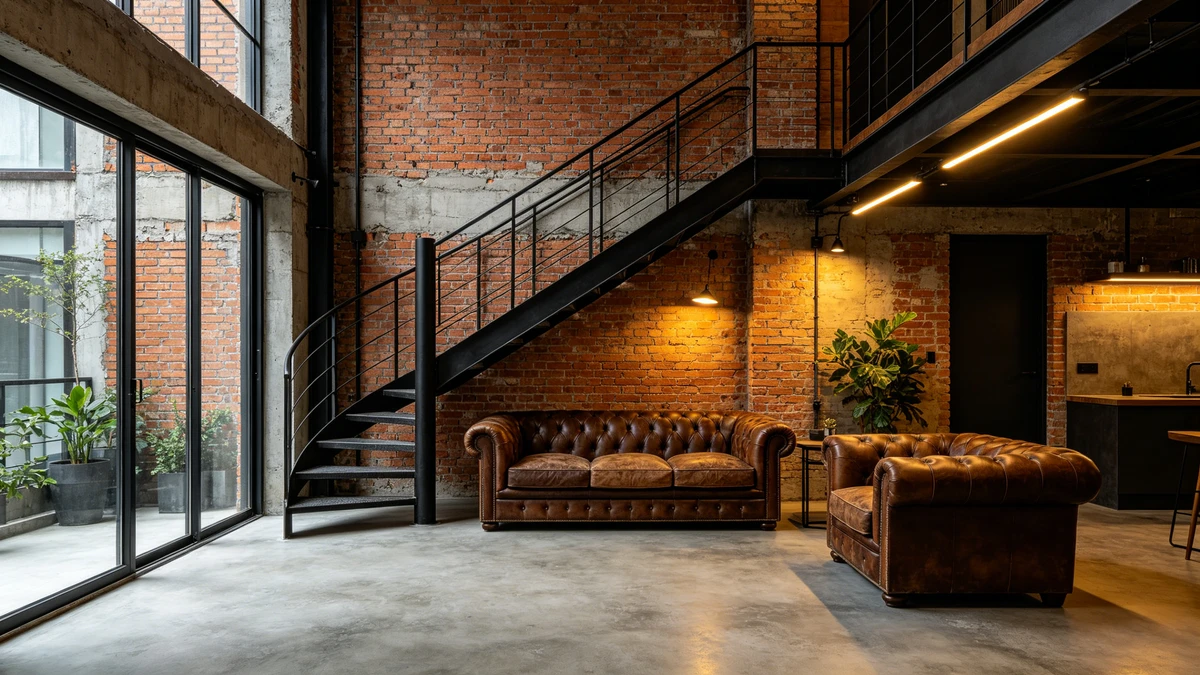 loft客厅效果图示例1