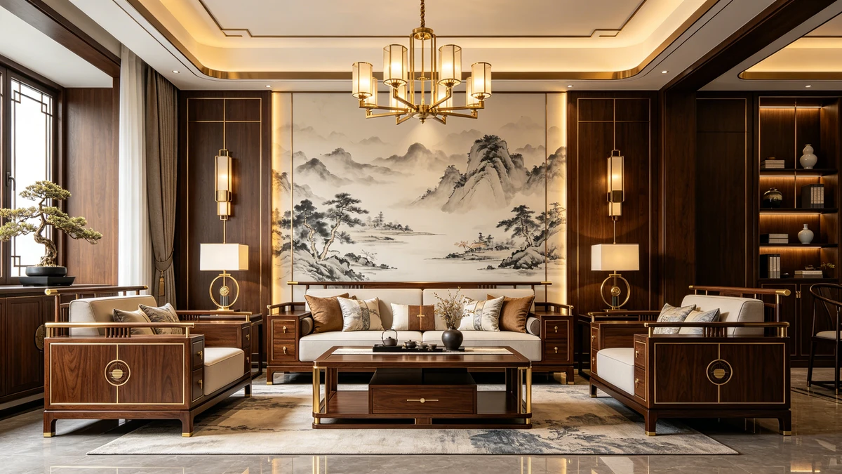 新中式轻奢效果图示例1
